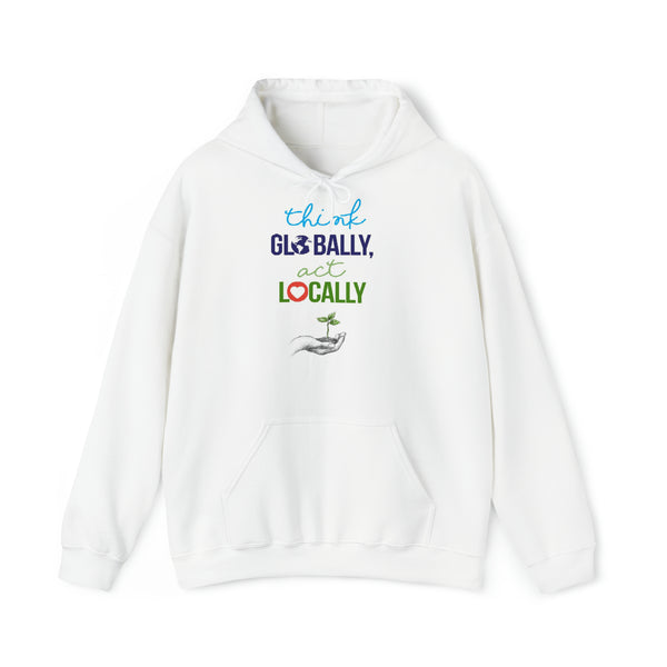 Think Globally Environmental Hoodie - unisex heavy blend hooded sweatshirt