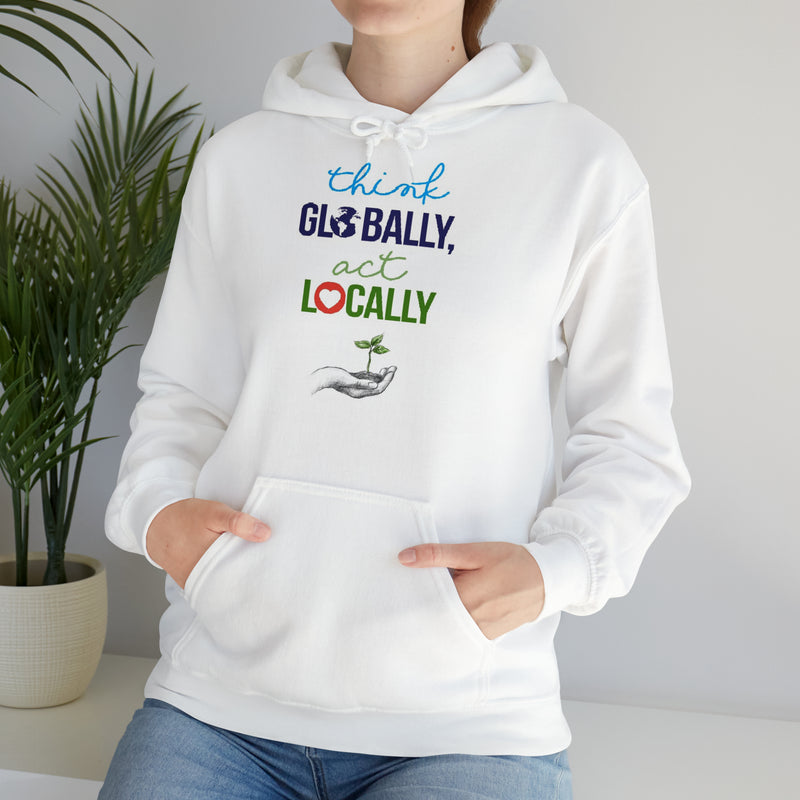 Think Globally Environmental Hoodie - unisex heavy blend hooded sweatshirt