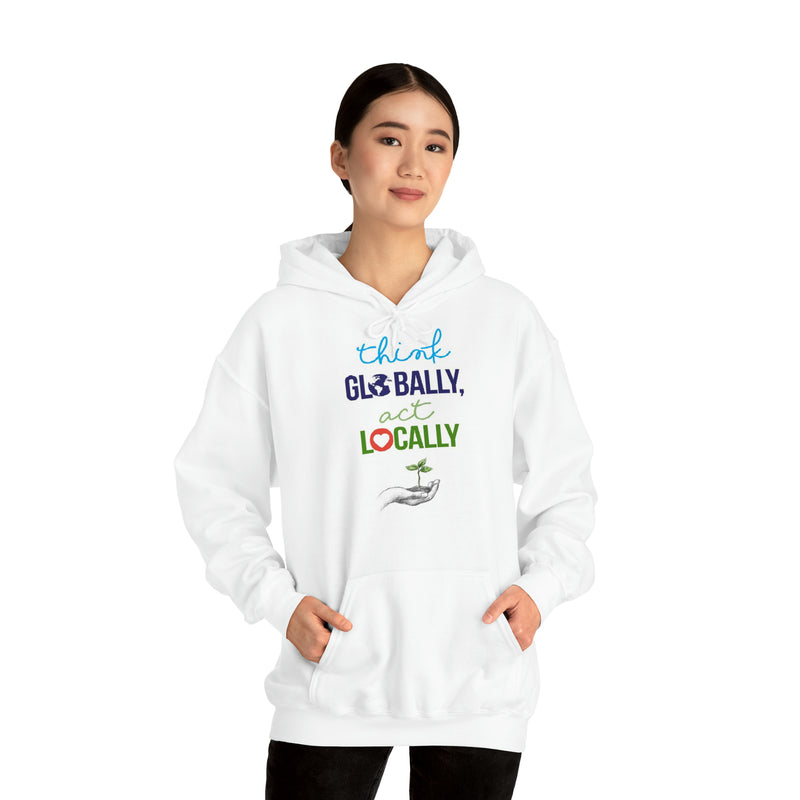 Think Globally Environmental Hoodie - unisex heavy blend hooded sweatshirt