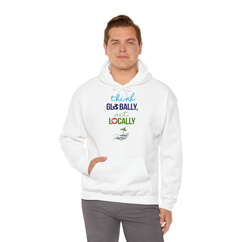 Think Globally Environmental Hoodie - unisex heavy blend hooded sweatshirt