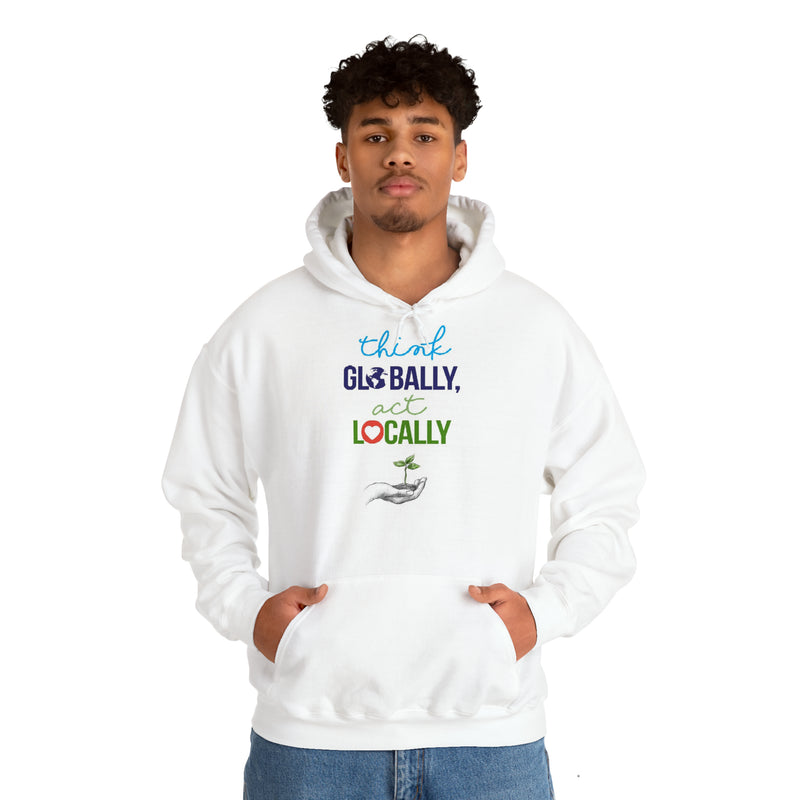 Think Globally Environmental Hoodie - unisex heavy blend hooded sweatshirt