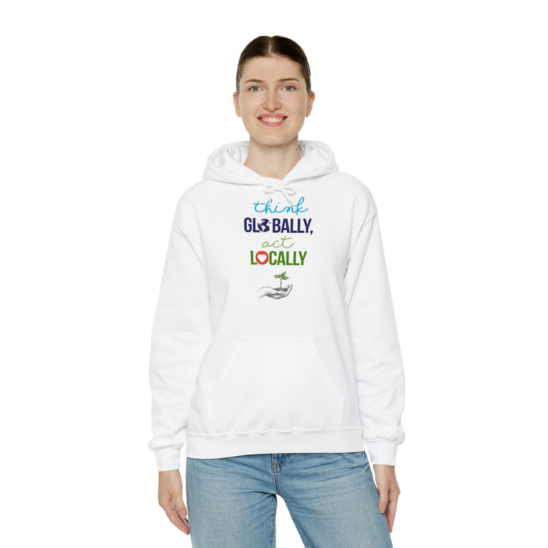 Think Globally Environmental Hoodie - unisex heavy blend hooded sweatshirt